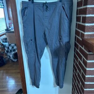 Silver Jeans Men's Size XXL Charcoal Cargo Joggers Pants
